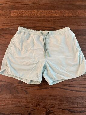 Zara Pale Blue Men's Swim Trunks with Drawstring